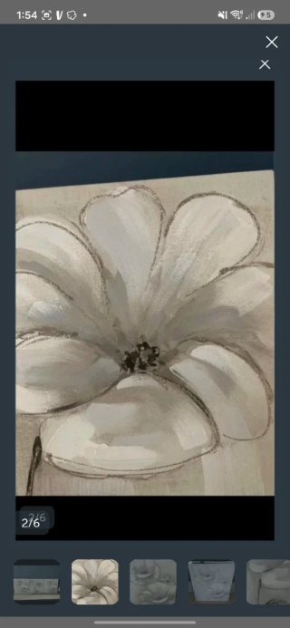 Cuadro triptico floral 3 piezas,lienzo pintado.