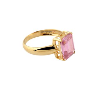 anillo oro 18k con piedra con circonita