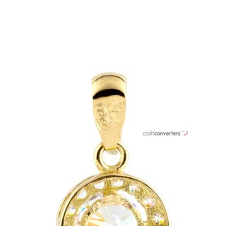 colgante oro 18k con piedra con circonita