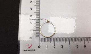 sortija oro 18k con piedra con circonita