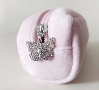 Neceser/Estuche Rosa con Charm Mariposa
