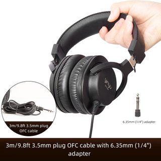 Auriculares de estudio profesionales negros