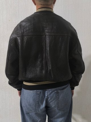 Chaqueta Bomber Cuero