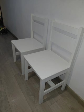 Pack 2 Sillas Madera Blanca