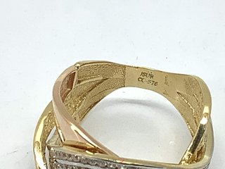 anillo oro 18k con piedra con circonita