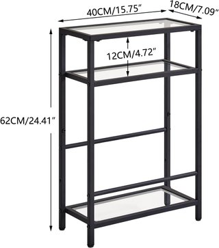 IBUYKE Mesa Auxiliar Estrecha Cristal TMZ002B