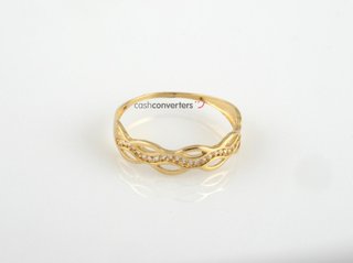 anillo oro 18k con piedra con circonita t. 15 (17,52 mm)