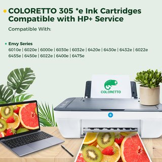 COLORETTO tinta cartuchos HP 305XL alta