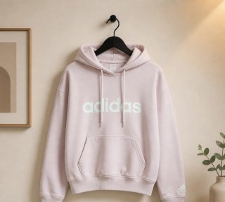Sudadera Adidas rosa con capucha