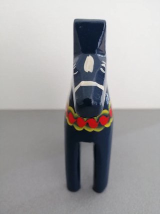 Cavallino Dala Decorato Blu