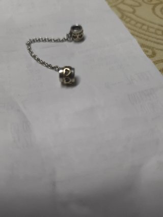 Cadena Seguridad Pandora Plata y Oro 14K original.
