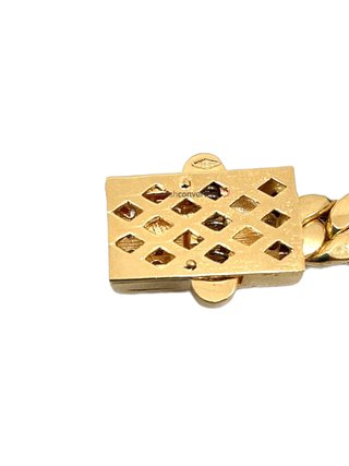 cadena oro 18k con circonita 21cm