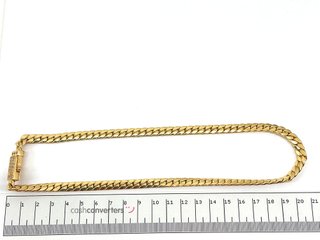 cadena oro 18k con circonita 21cm