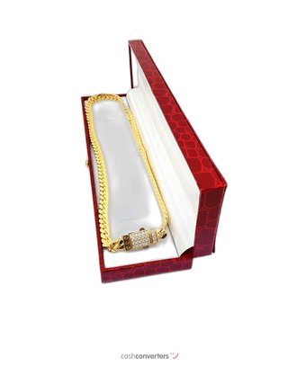 cadena oro 18k con circonita 21cm