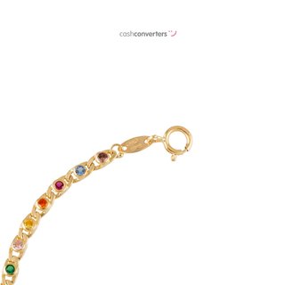pulsera oro 18k con piedra con circonita
