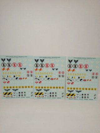 Warhammer Space Marine Vehicle Transfer Sheet
