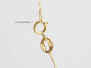 cadena oro 18k con piedra con diamante 22.5cm