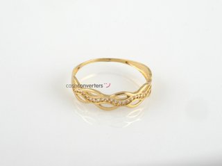 anillo oro 18k con piedra con circonita