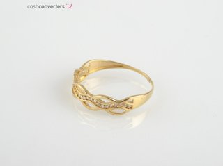 anillo oro 18k con piedra con circonita