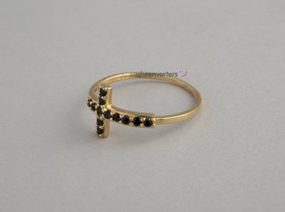 anillo oro 18k con piedra con circonita