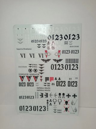 Warhammer 40k Calcomanías Transfer Sheet