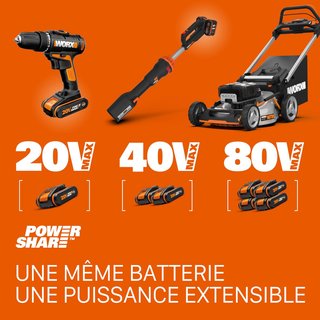 - WORX taladro percutor ligero bricolaje
