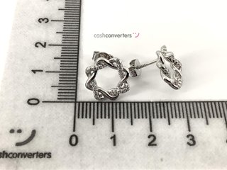 pendientes plata 925mm con piedra con circonita