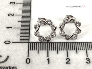 pendientes plata 925mm con piedra con circonita