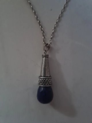 Colgante Plata con Piedra Azul