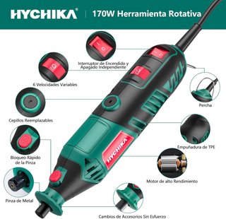 HYCHIKA 170W 173pcs multiherramienta eje flexible