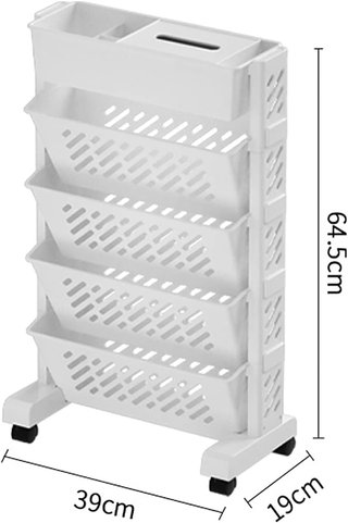 Atyhao Estantería móvil giratoria 5 capas