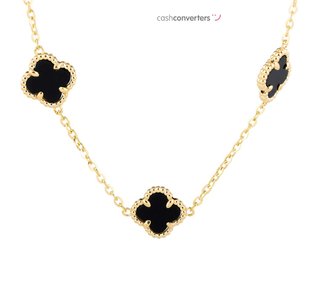 collar oro 18k con piedra con esmeralda 40cm