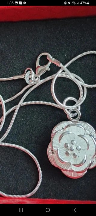 Collar Mujer Flor Plata