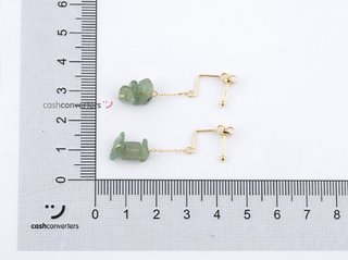 pendientes oro 18k con piedra con cuarzo