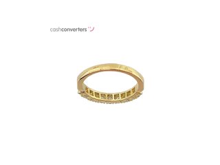 anillo oro 18k con piedra con diamante t. 16 (17,84 mm)
