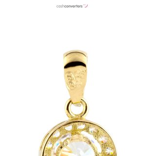 colgante oro 18k con piedra con circonita