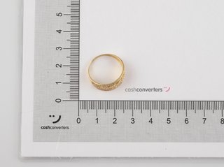 anillo oro 18k con piedra con circonita t. 19 (18,79 mm)