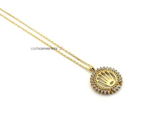 cadena oro 18k con circonita 22cm
