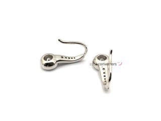 pendientes plata 925mm con piedra con circonita