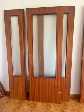 Puertas de interior sapelly con cristal