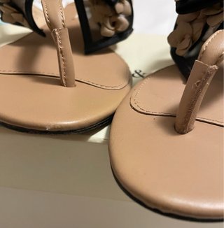 Bailarinas piel lazada flores - Uterqüe