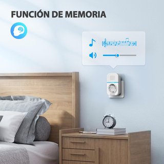 TECKNET Timbre inalámbrico enchufable impermeable