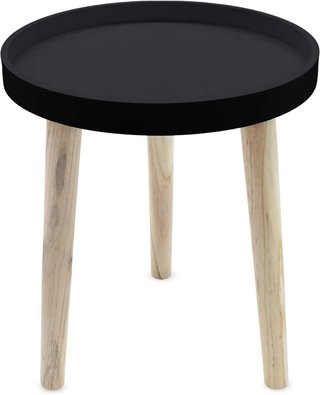 Mesa auxiliar madera decorativa 36x30 cm