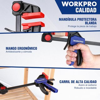 WORKPRO Sargentos de barra para carpintería