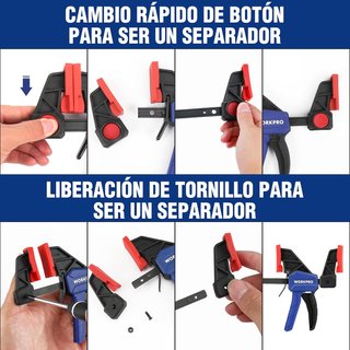 WORKPRO Sargentos de barra para carpintería