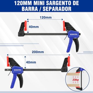 WORKPRO Sargentos de barra para carpintería