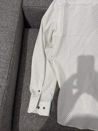 Camisa XL Estampada Blanca y Gris kents