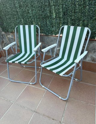 2 Sillas plegables de playa