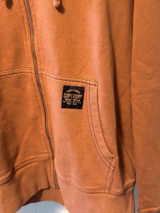 Sudadera Superdry con cremallera marrón Talla M