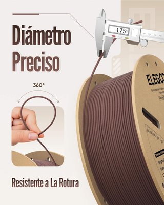 ELEGOO Filamento PLA madera 1.75mm 1KG